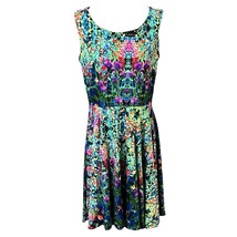 Cynthia Rowley Dress Multicolor Colorful Stretch Lined Sleeveless Bright Flowy 6 - £12.08 GBP