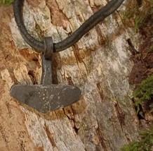 Forged Iron Mjölnir Pendant – Viking Thor Hammer, Norse Power Amulet - $19.99