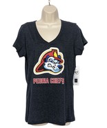 Peoria Chiefs Womens T-Shirt Size Medium Minor League Baseball V-Neck - $18.02