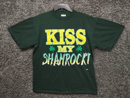 Vintage Freeze NY Kiss My Shamrock Shirt Adult Large Green Tultex 90s - £22.54 GBP
