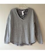 Cable n Gauge Sz M Gray Sweatshirt Soft Fleece Stretch Pullover V Neck - $30.97 CAD