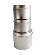 Metal Storage Tin Lot Of 3 Crafts Office Candles Creams New OB Mixed Siz... - $34.17 CAD