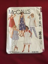 Vtg McCall’s Pattern 9616 Dress Jumper Top Sun suit Tshirt Pants Uncut FF - $7.91