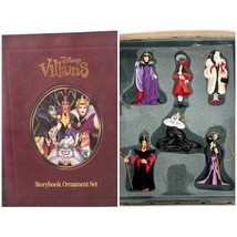 Disney Villains Storybook 6 Ornament Ursula Maleficent Jafar Hook Retired - $898.93 MXN