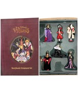 Disney Villains Storybook 6 Ornament Ursula Maleficent Jafar Hook Retired - $905.72 MXN