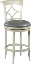 Woodbridge Cisco Bar Stool Tapered And Flared Legs Graystone Leather Tab - £1,286.16 GBP