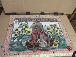  Boyds Bears and Friends Tapestry AINT LIFE SWEET Wall Hanging Decor Sunflowers - £35.81 GBP