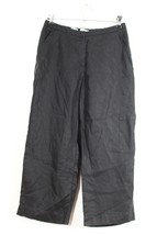 Liz Claiborne 6 Audra Black Linen Crop Capri Pants - £16.66 GBP