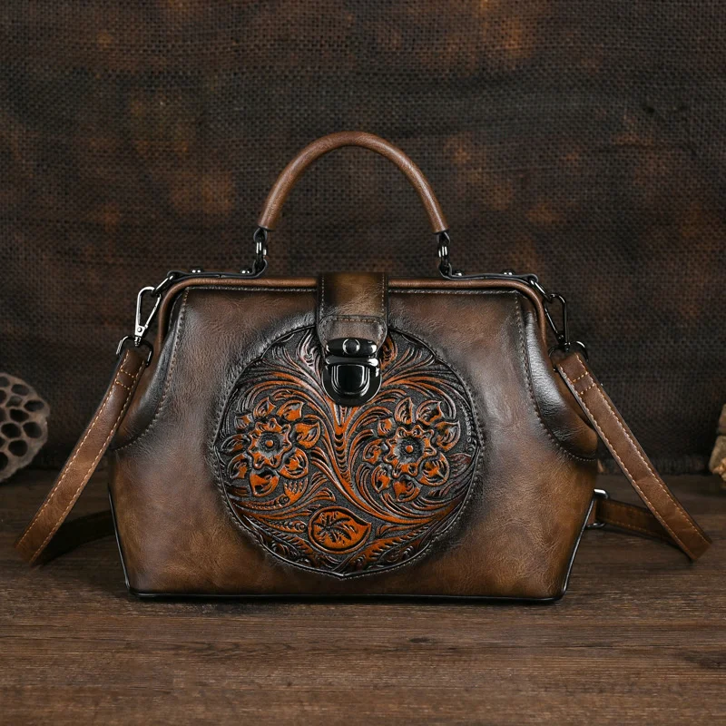 De women shoulder bags vintage embossed leather woman handbag for ladies backpacks thumb155 crop