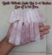 Bulk Lot Natural Rose Quartz Crystal Point Tower Obelisk Wand Hand Carved 3-4&quot; - $36.24+