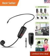 UHF Wireless Head Mic with Long Battery Life &amp; USB Charging for Instructors - $45.00