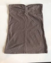 New Women’s Blouse Top Taupe With Ruching In Chest Sz S Strapless - £14.73 GBP