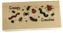 Sugarloaf Rubber Stamp Creepy Crawlies Bugs Insects Worm Ladybug Ant Halloween - £4.78 GBP