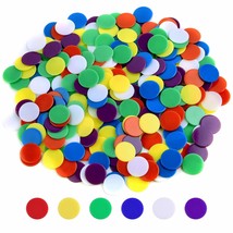 900 Pieces Counters Counting Chips Plastic Markers Mixed Colors For Bing... - $27.48