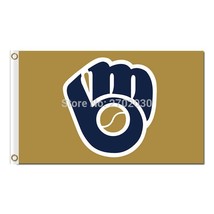 Milwaukee Brewers Flag 3x5ft Banner Polyester Baseball World Series brewers001 - £13.44 GBP