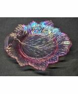 Vintage FENTON Iridized EMPRESS ROSE 8&quot; x 8.5&quot; Leaf Plate With Original ... - €25,78 EUR