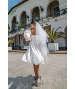 Lightweight 2-tier falling ivory veil two layers 90/60 cm (35&#39;&#39;/23&#39;&#39;) - $458.49 MXN