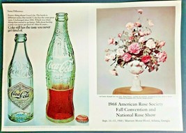 1968 Coca Cola Sponsor Am Rose Convention Promo Folder Atlanta Ga Old Stock - £13.42 GBP