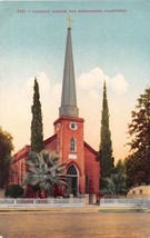 San Bernardino California Catholic Church~Edward Mitchell Publ Postcard 1910s - £5.01 GBP
