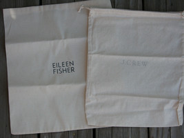 2 New Shoe Purse Dust Bag Eileen Fisher &amp; J. Crew Cotton 12&quot; X 14&quot; ~ Ships Free - £11.78 GBP