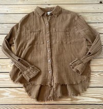 Urban Outfitters Women’s Button up Gauze Size S Brown DG  - £18.06 GBP