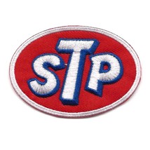 STP IRON ON PATCH 2.75&quot; Racing Race Car Motor Oil Red White Embroidered ... - $76.38 MXN