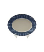 Royal Swan Blue and White Serving Platter 22 KT Gold Decorated Made in E... - £38.96 GBP