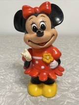 Vtg 60s Walt Disney Minnie Mouse Coin Piggy Bank Plastic. Korea. Mickeys friend - £9.13 GBP