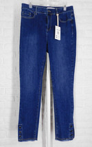 Charlie B Slim Fit Eyelet Hem Frayed Jeans Indigo Blue Nwt 2 4 - $53.99