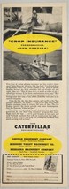 1955 Print Ad Caterpillar CAT D2 Diesel Crawler Tractor Pulls Plow in Field - £15.84 GBP