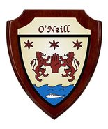 O&#39;Neill Irish Coat of Arms Shield Plaque - Rosewood Finish - £34.11 GBP