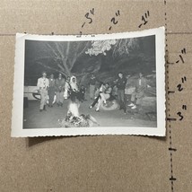 1950  Photograph Teenagers Having Bonfire 1955 Party - $5.35