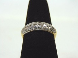 Womens Vintage Estate 14K Yellow Gold Diamond Cluster Ring 4.0g E2984 - £242.74 GBP