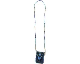 Mia Jewel Shop Authentic Leather Suede Medicine Pouch Seed Bead Fringe Dangle Ne - £20.09 GBP