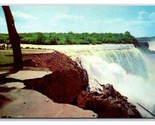 Great Rocks Slide Prospect Point Niagara Falls New York UNP Chrome Postc... - $2.92