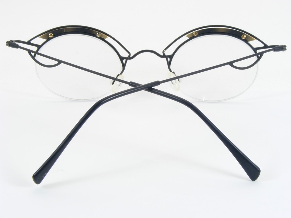 DOMINO 15-118 Black /Gold Unique RARE EYEGLASSES FRAME 40-25-136 Germany Item image 3