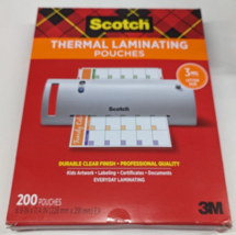 Scotch Thermal Laminating Pouches, 200 Count, 8.5" x 11", 3 MIL Thick - $27.72