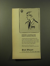 1960 Paul Stuart Gant Shirt Ad - Straw - exciting new color in button-downs - $14.99