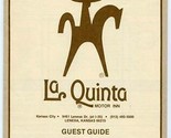 La Quinta Motor Inn Lenexa Kansas Guest Guide and City Map 1981 - £14.01 GBP
