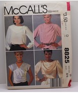 VTG McCall&#39;s 8825 Pattern Top Blouse Sz 12 Bust 34 - £14.94 GBP