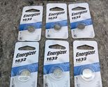 Lot of 6 ENERGIZER 1632 Batteries Coin Lithium CR1632 Battery EXP. 03/2032 - $12.99