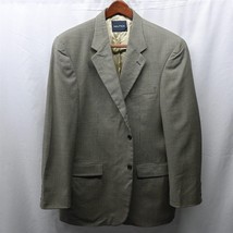 Nautica 46L Tan Brown Houndstooth 2 Button Blazer Suit Jacket Sport Coat - £38.20 GBP