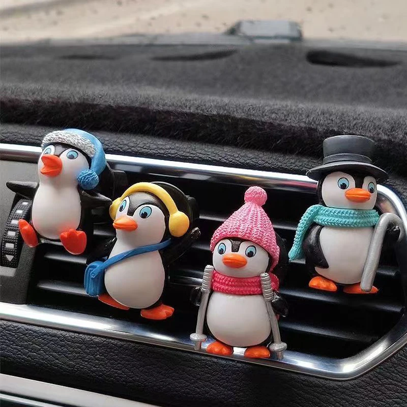 Cute Cartoon Little Penguin Car Air Freshener Car Air Conditioning Outlet - £9.27 GBP