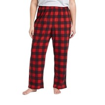 Wondershop Women&#39;s Holiday Buffalo Check Plaid Fleece Pajama Pants Size 3X - £15.94 GBP