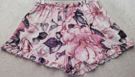 Event Blossom Shorts Womens L/XL Pink Floral 100% Rayon Elastic Waist Dr... - $9.29