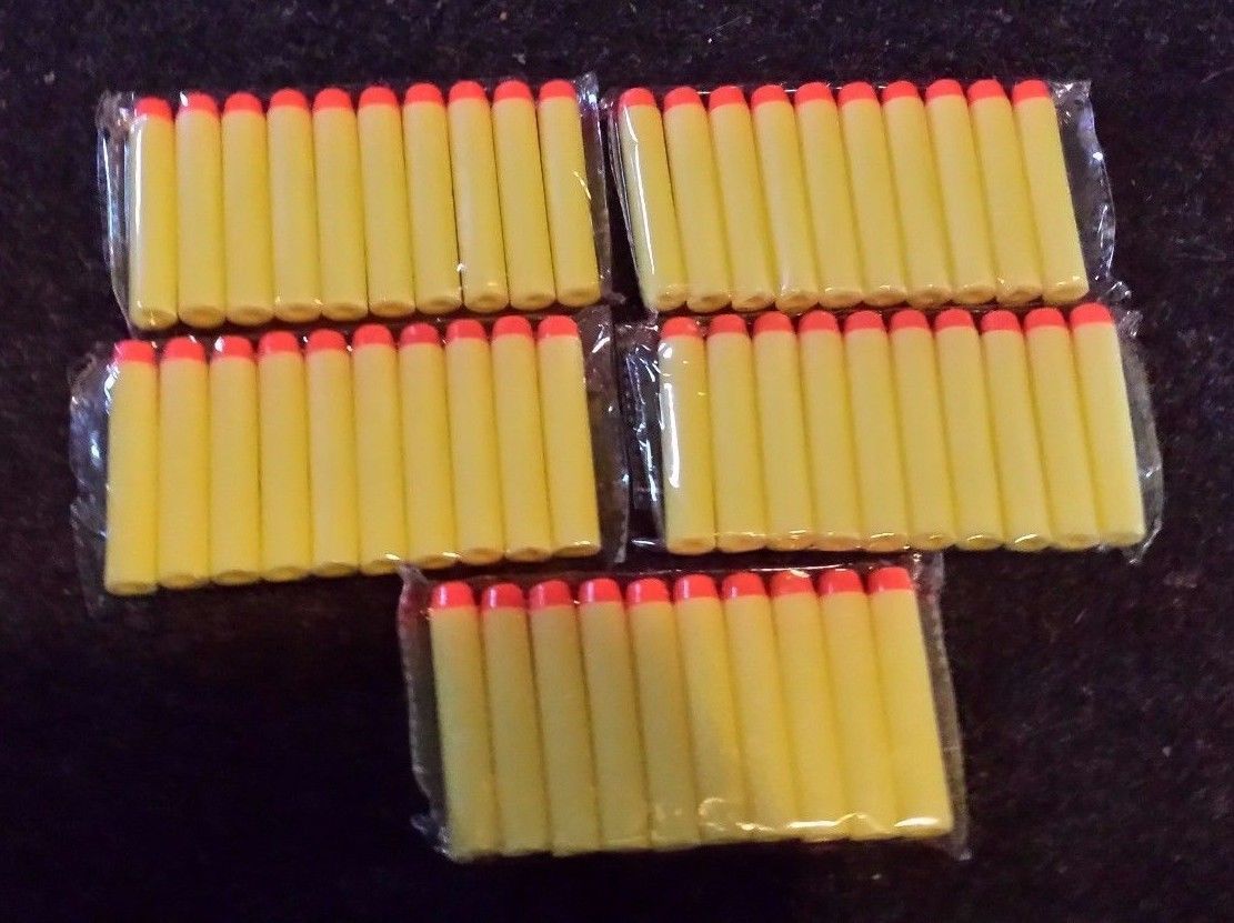 50pcs 2.75&quot; Nerf Elite Bullet Dart Replacement Toy Gun YELLOW USA SHIPPER - $8.00