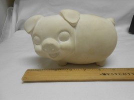 Vintage White Porcelain Piggy Bank can be painted colored or drawled on  - £11.70 GBP