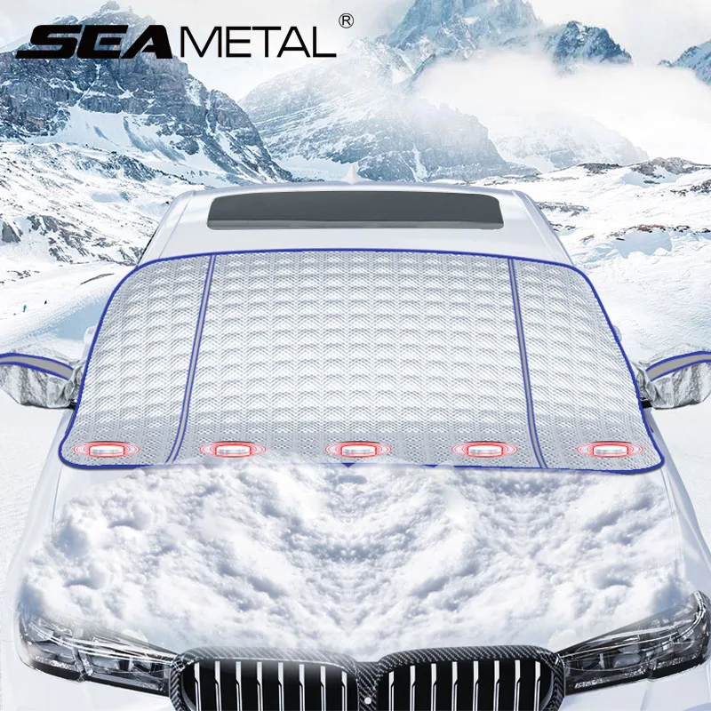 SEAMETAL Windshield Snow Shield Winter Outdoor Car Snow Cover Magnet Auto Sun - £13.69 GBP+