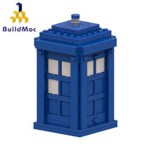 Telephone Booth Model Building Block Toy from TV Show Doctor Brick with Box Gift - £17.57 GBP