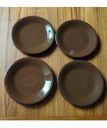 Set  Lot of 4 Homer Laughlin Fiesta Chocolate Brown Salad Plates 7 1/4&quot; - £20.56 GBP
